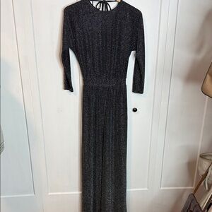 Ted Baker - 0 - London Shimmering Charcoal Long Sleeve Jumpsuit - fits XS-Med